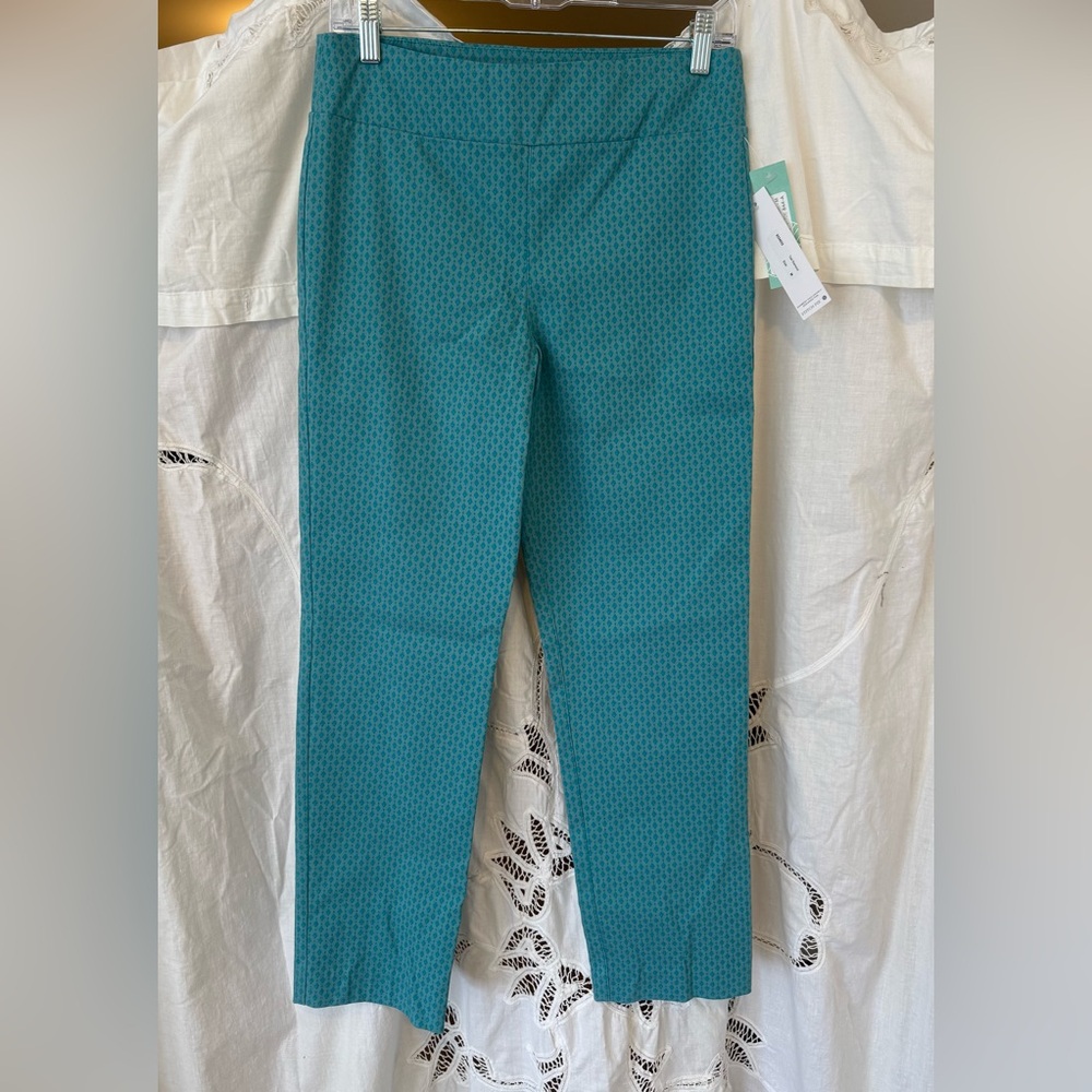 Teal Patterned Pants